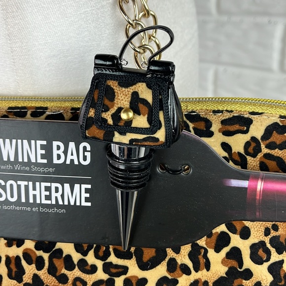Wild Eye Designs Bags Wild Eye Designs Leopard Insulated Wine Bag